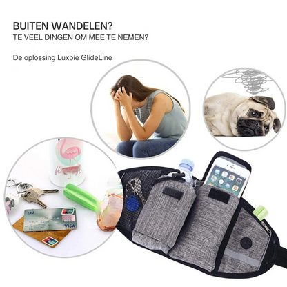 Luxbie GlideLine — Handsfree hondenriem + heupbelt