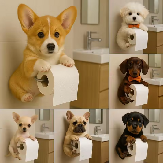🐾 Toiletrolhouder Hond – Grappig & Functioneel Decorstuk