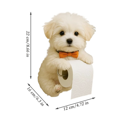 🐾 Toiletrolhouder Hond – Grappig & Functioneel Decorstuk