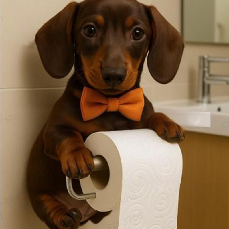 🐾 Toiletrolhouder Hond – Grappig & Functioneel Decorstuk