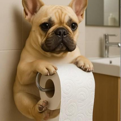 🐾 Toiletrolhouder Hond – Grappig & Functioneel Decorstuk